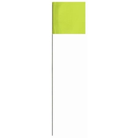 SWANSON TOOL CO Swanson Tool 363553132 FLM21100 21 in. Large Lime Glo Stake Flags - 100 per Pack 363553132